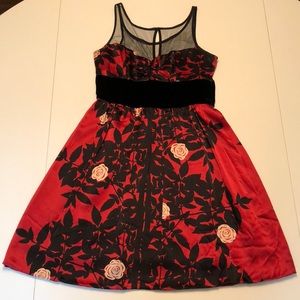 Anthropologie Plenty Tracy Reese red & black dress